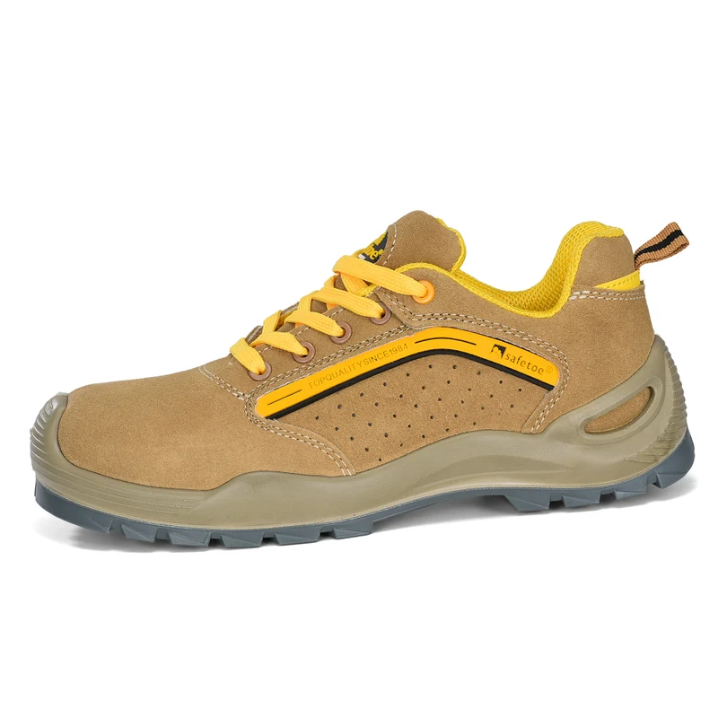 Safetoe L-7296 steel toe tan suede safety shoe